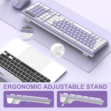 Combo de teclado y mouse inalámbricos, teclado inalámbrico de tamañ...