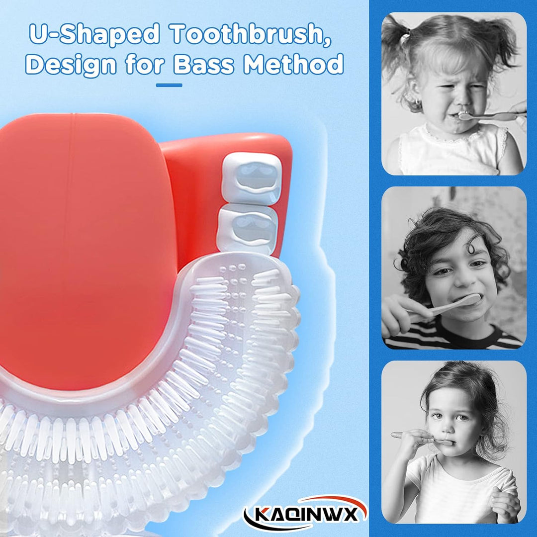 KAQINWX Cepillo de dientes eléctrico en forma de U para niños de 2...