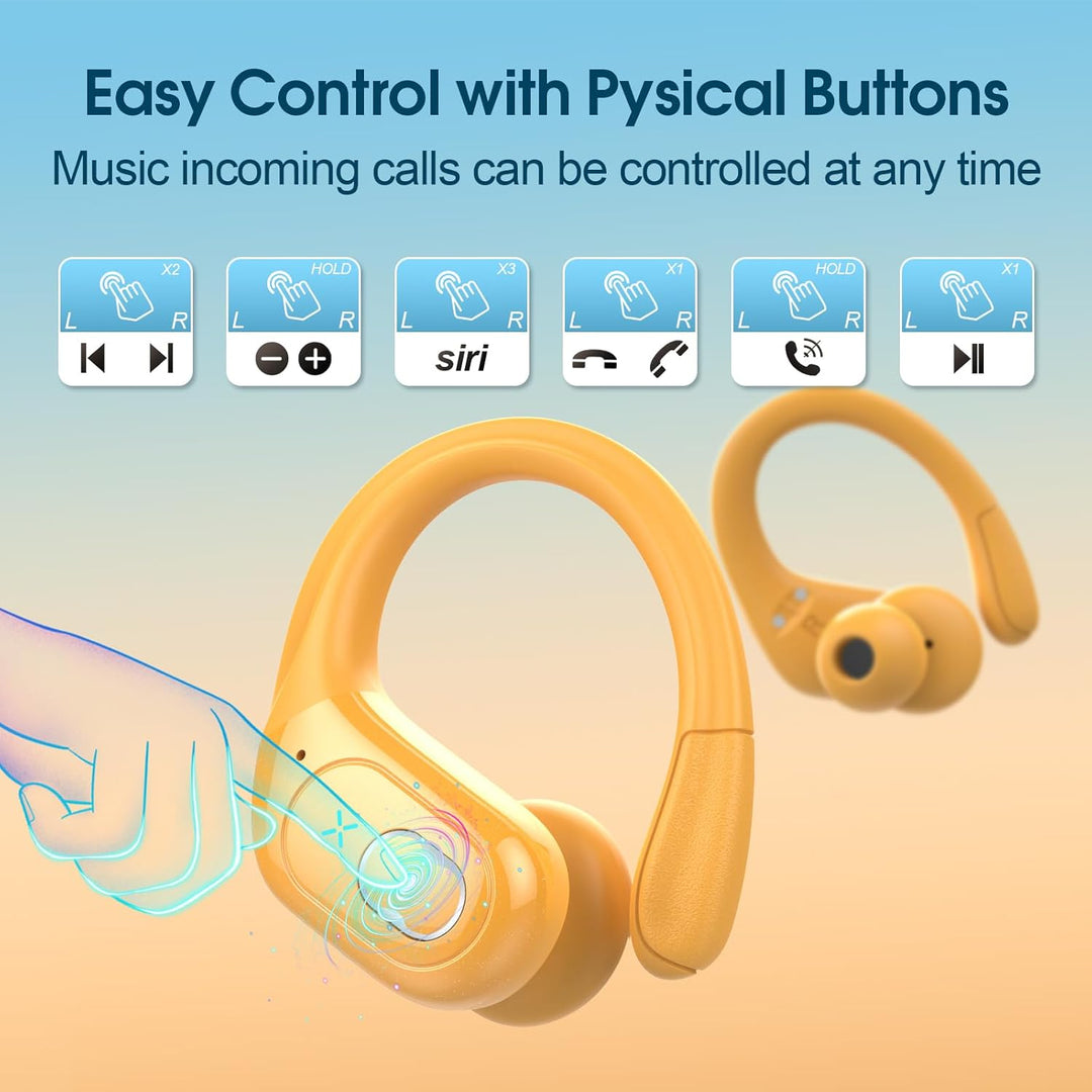 Auriculares inalámbricos Bluetooth 5.4 de 75 horas para deporte, au...