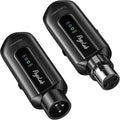 POGOLAB Receptor transmisor de micrófono inalámbrico de 2.4 GHz, Negro