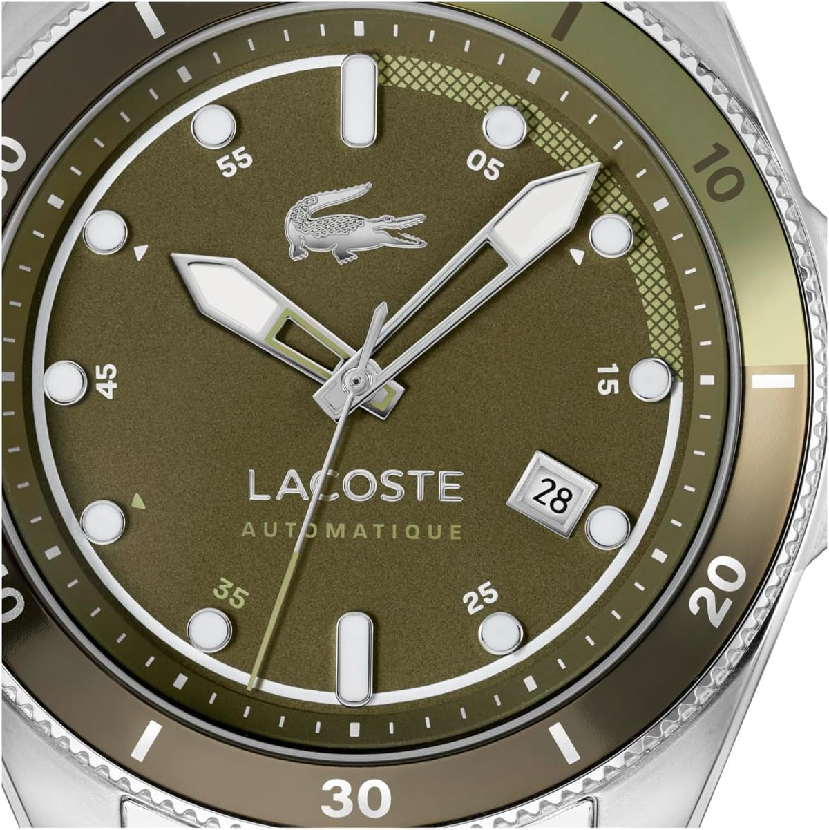 Lacoste Mainsail - Reloj automático para hombre, pulsera de acero inoxidable, clásico, elegante Timepice, regalo para él