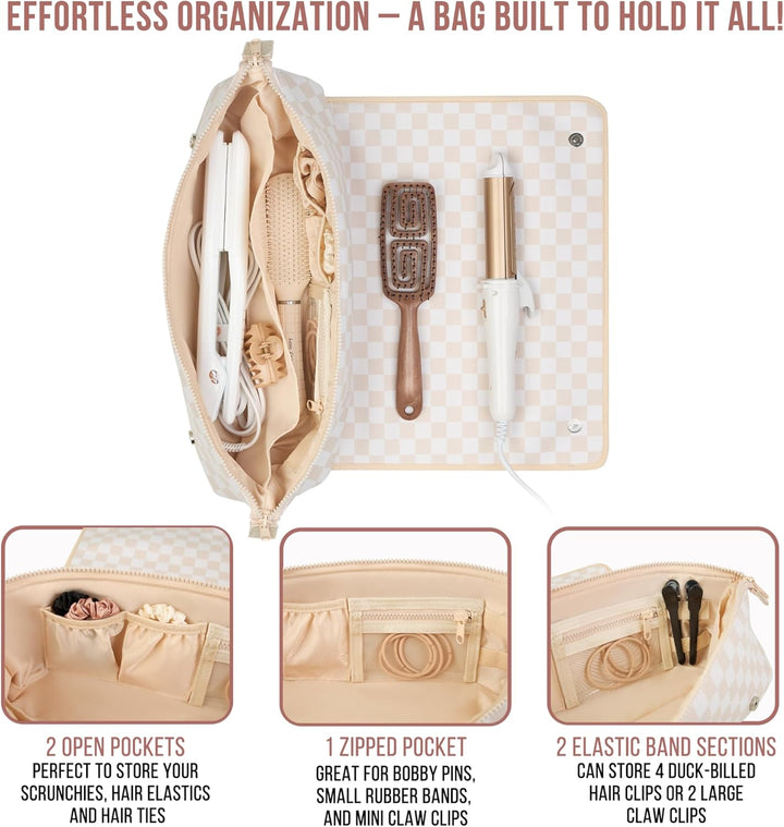 BAREFOOT CARIBOU Bolsa de viaje para herramientas para el cabello y...