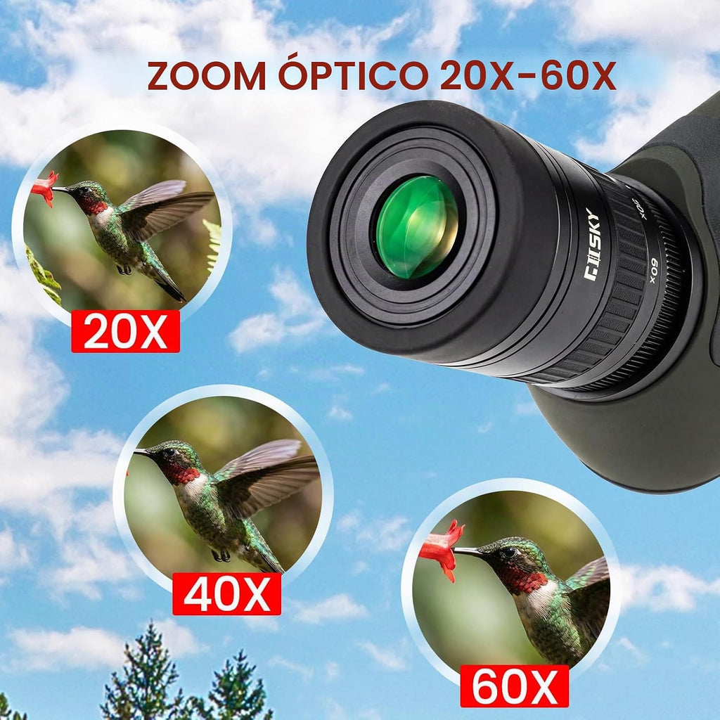 Gosky Elite HD Spotting Scope 20-60x80 con liberación sin contacto con