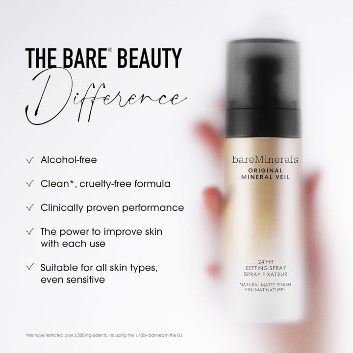 bareMinerals Original Mineral Veil - Spray de ajuste mate natural,...