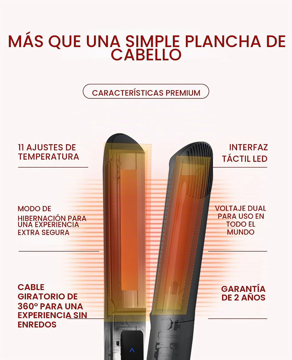 GLAMPALM Plancha de pelo Stiletto de 0.3 pulgadas GP141