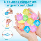 Simgoing 96 Pcs Ice Cube Balls Bulk, Square Fidget Toys, 6 Colors