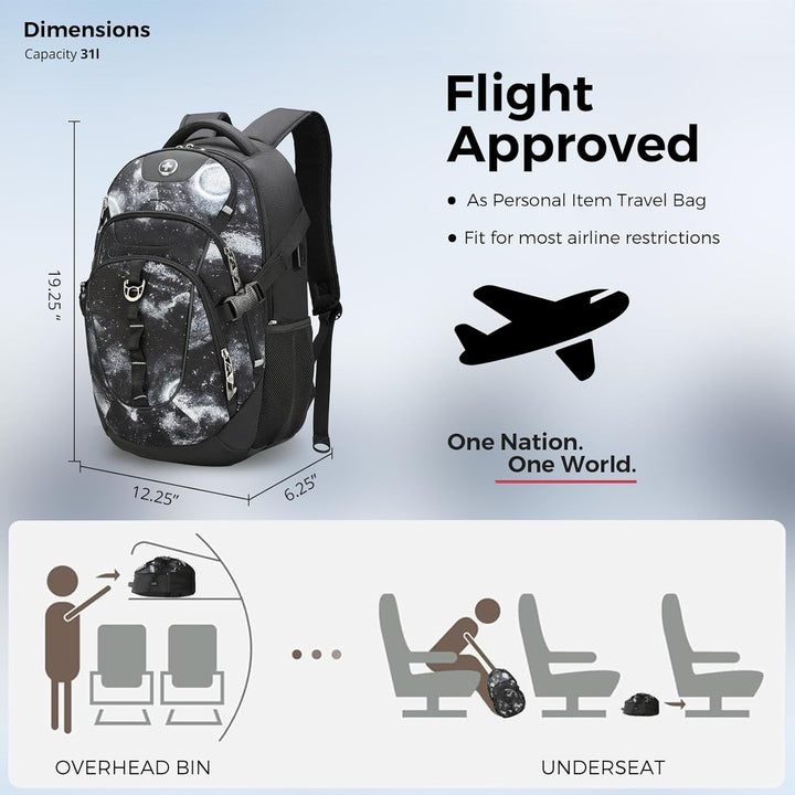 Mochila Swissdigital para laptop con puerto de carga USB, mochila d...