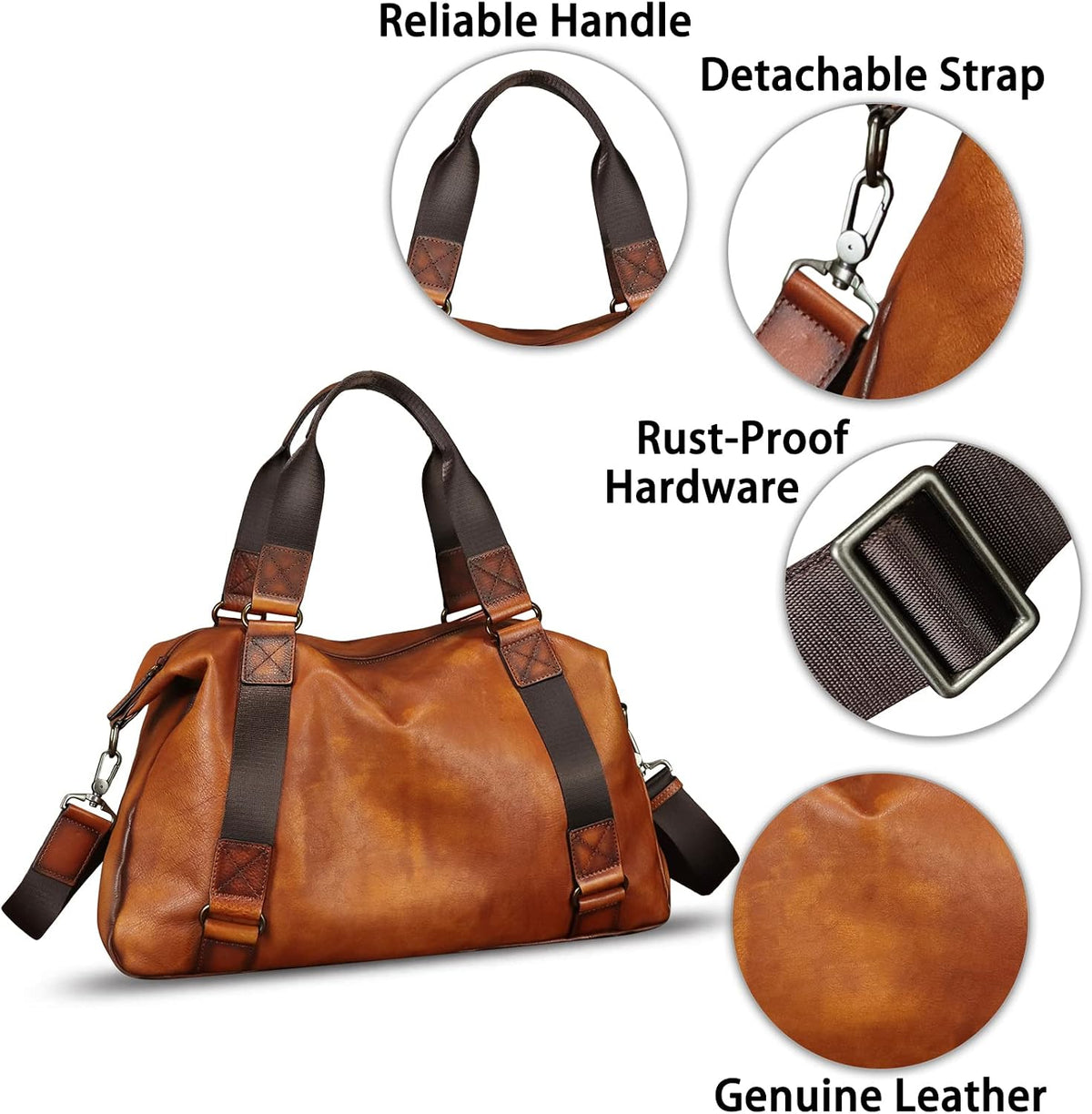 Bolso de mensajero de cuero genuino para hombre, bolso cruzado con asa superior, bolsa para laptop, maletín de negocios de viaje vintage