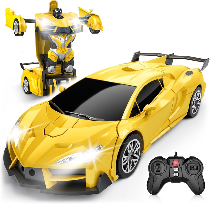 Qumcou Auto de control remoto de transformación, autos RC para niño...