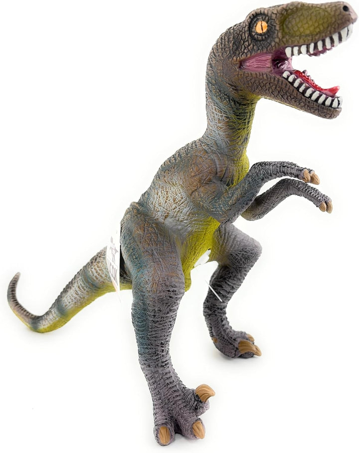 Juguete de dinosaurio de vinilo Velociraptor de 16