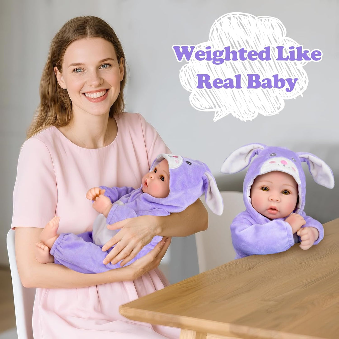 Aori Real Baby Dolls - Muñeca de bebé realista de 17 pulgadas con c...
