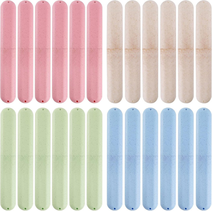 Hedume Paquete de 28 fundas para cepillos de dientes de viaje, port...