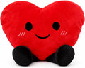 Juguete de corazón de peluche calentable y refrigerable, Rojo