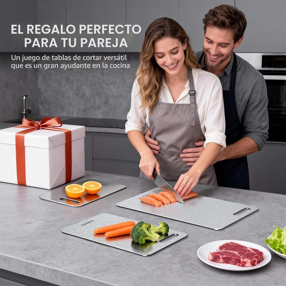 Tabla de cortar de titanio para cocina