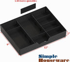 Simple Houseware Soporte elevador para monitor de escritorio con bandeja ajustable, Espresso
