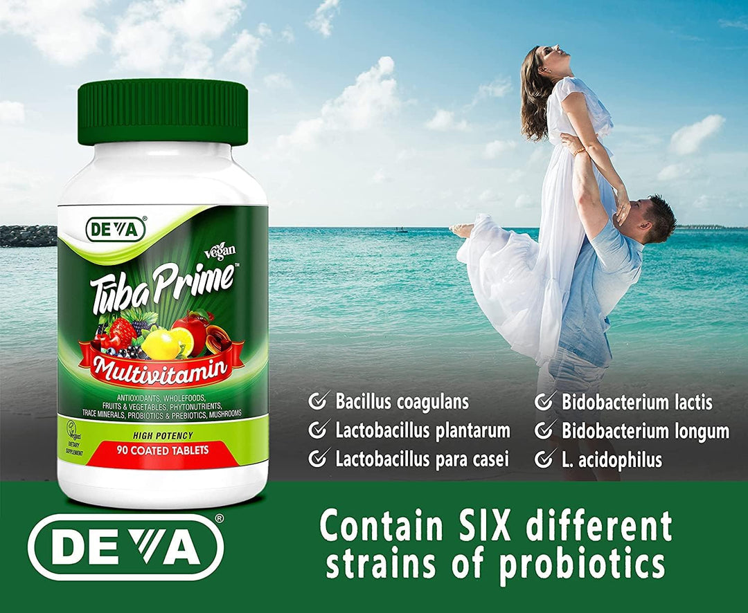 DEVA Tuba Prime Multivitamínico vegano sin hierro Suplemento dietét...