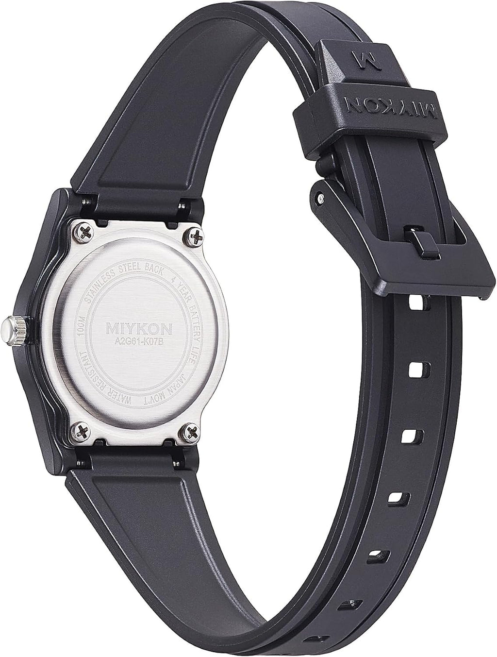 Reloj analógico Miykon para mujer, negro, delicado, fácil de leer, resistente al agua 100M