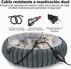 Camas calefactables para gatos de interior y perros pequeños, cama térmica de 24 pulgadas para mascotas con temporizador y temperatura ajustable, cama eléctrica extraíble e impermeable para