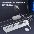 intpw, YH16A, hub USB 3.2 de 16 puertos, alimentado