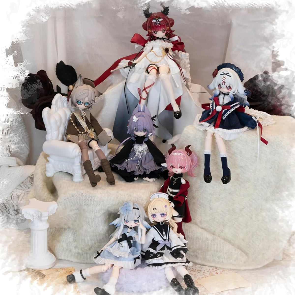 CALEMBOU Caja ciega BJD de 1/8, Meki Oblivion's Luminaria Series Muñeca decorativa articulada con bola, figura articulada de vestir, modelo coleccionable para cumpleaños, 1 caja al azar