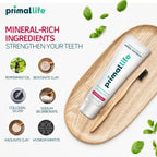 Primal Life Organics Pasta de dientes mineral premium Dirty Mouth, 4 Ounce, Piperita