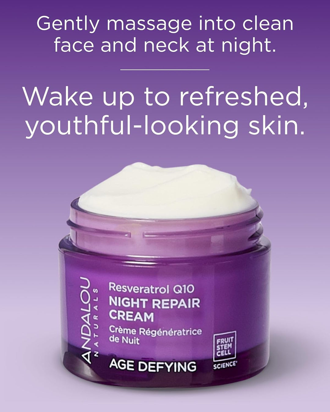 Crema reparadora de noche Andalou Naturals Age Defying Resveratrol...