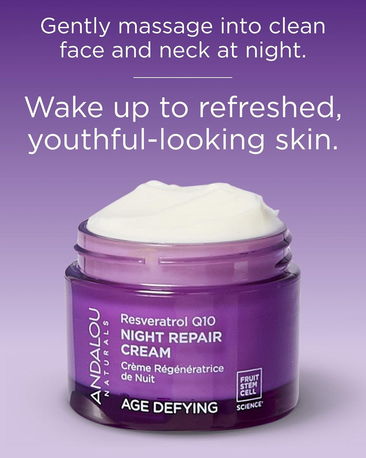 Crema reparadora de noche Andalou Naturals Age Defying Resveratrol...
