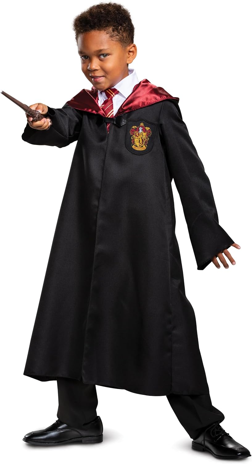 Disguise Harry Potter Gryffindor Robe, Official Wizarding World Costume Robes, Classic Kids Size Dress Up Accessory, Child Size (7-8)