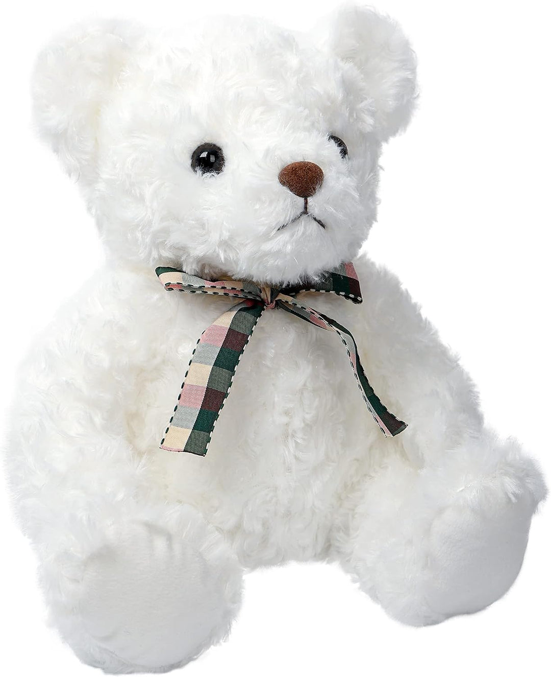 WEIGEDU Oso de peluche blanco esponjoso, animales de peluche de jug...