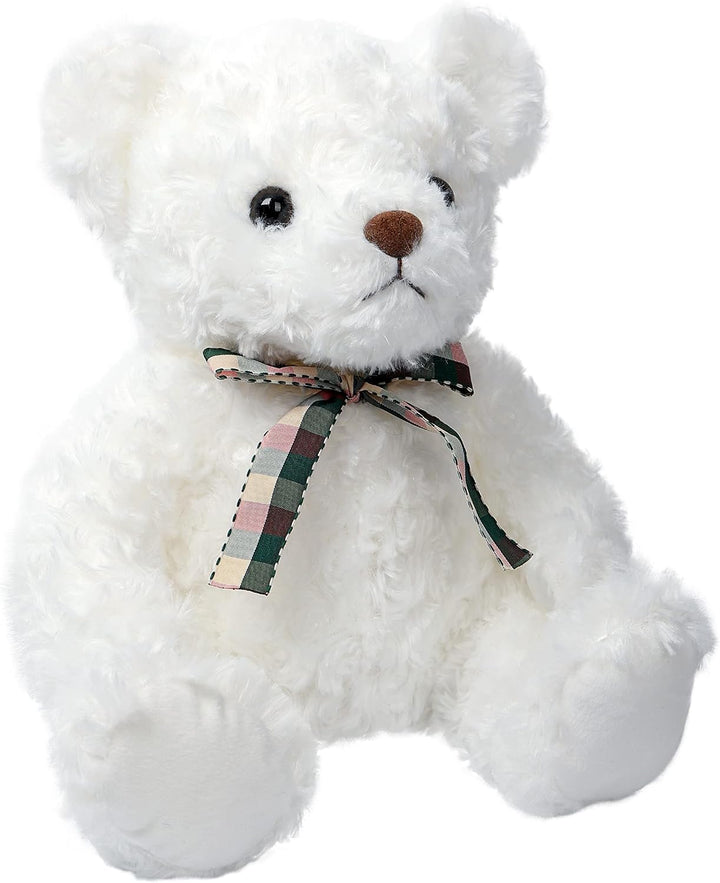 WEIGEDU Oso de peluche blanco esponjoso, animales de peluche de jug...