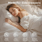 OHAYO Auriculares para dormir A10 Bluetooth 6.0 con aislamiento de ruido para personas que duermen de lado, sin control táctil, pequeños auriculares para dormir, aplicación de ruido blanco (gris)