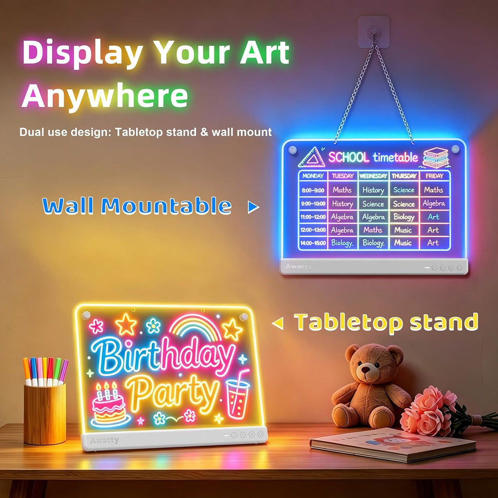 Tablero de dibujo LED de 16 pulgadas, regalos de juguetes para niños