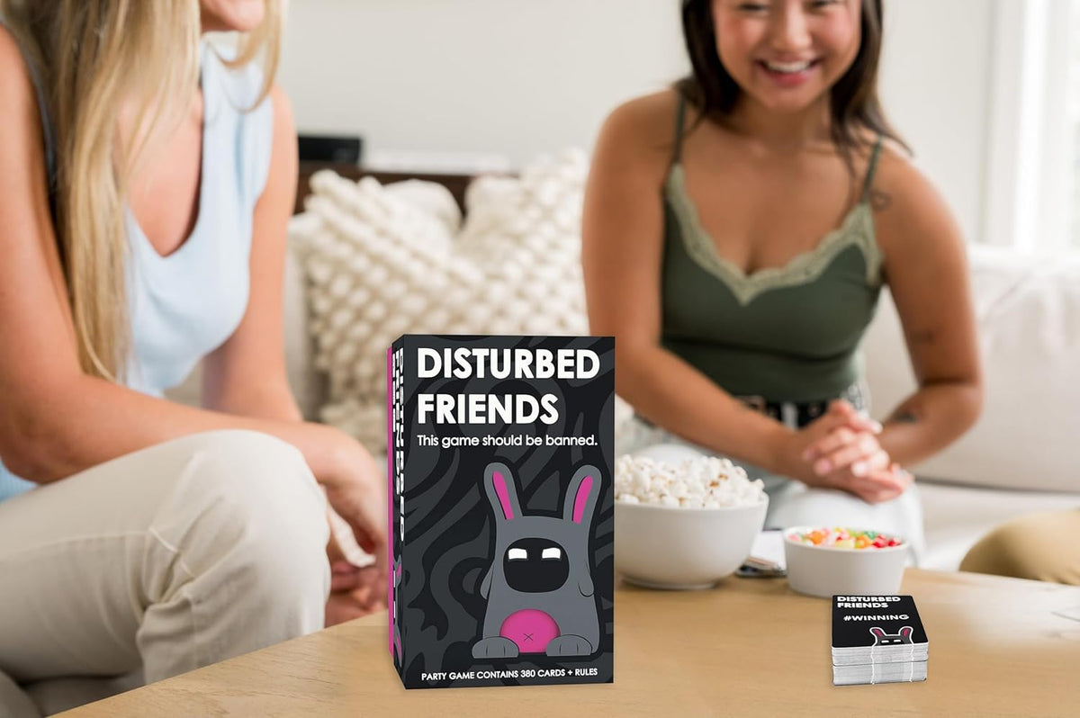 Disturbed Friends Juego de fiesta – Divertido juego de cartas para adultos para descubrir qué tan bien conoces a tus amigos | Divertido juego para romper el hielo para fiestas, juegos previos y noche de juegos
