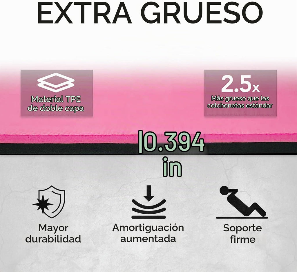 Esterilla de entrenamiento grande – Tapete de ejercicio extra grueso de