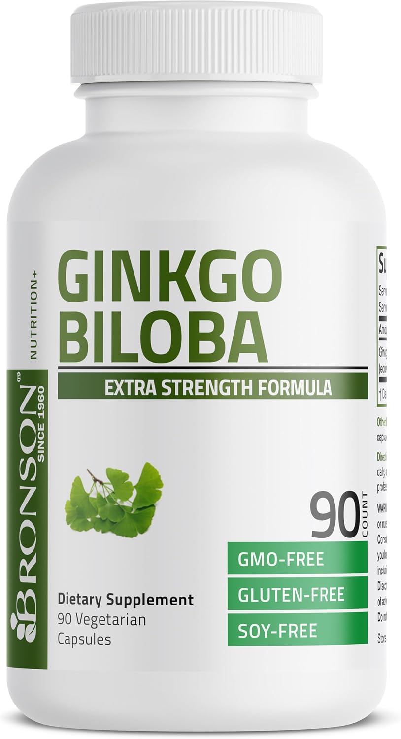 Bronson Ginkgo Biloba Extra Strength Apoya la función cerebral y la...