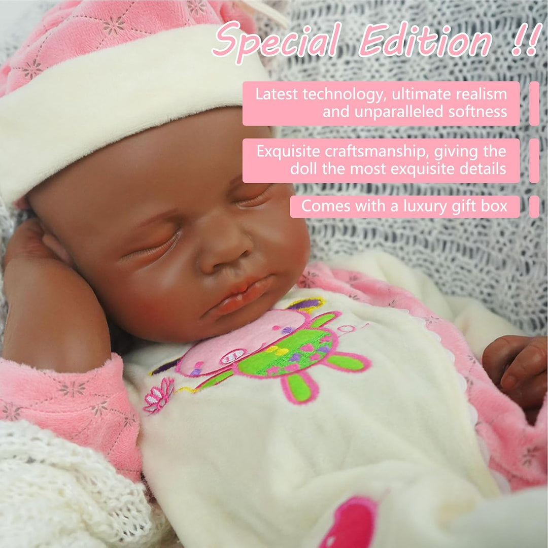 Muñeca Reborn de silicona de cuerpo completo para niña, de 18.5 pul...