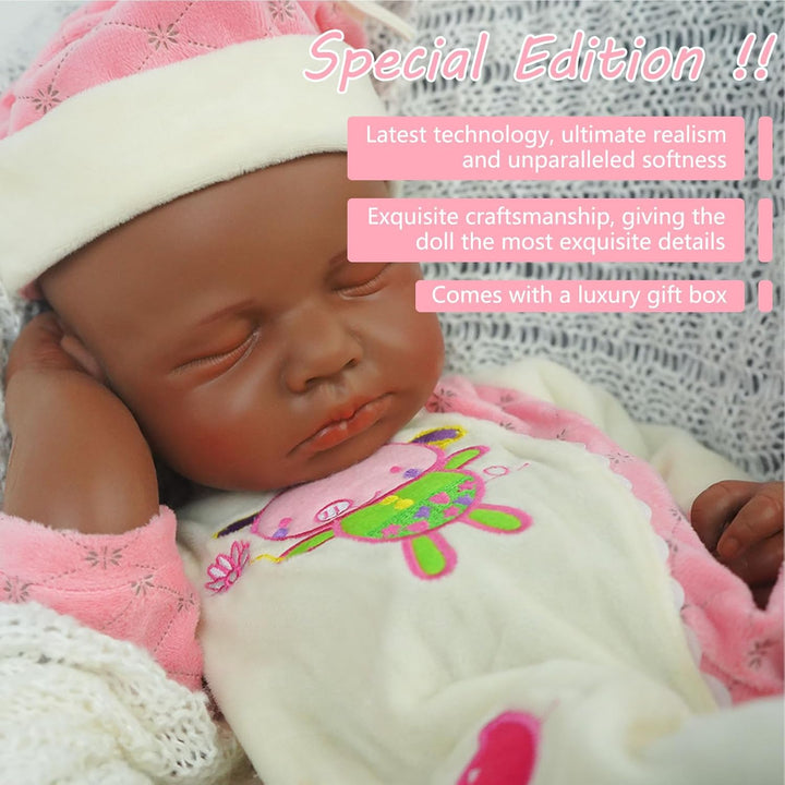 Muñeca Reborn de silicona de cuerpo completo para niña, de 18.5 pul...