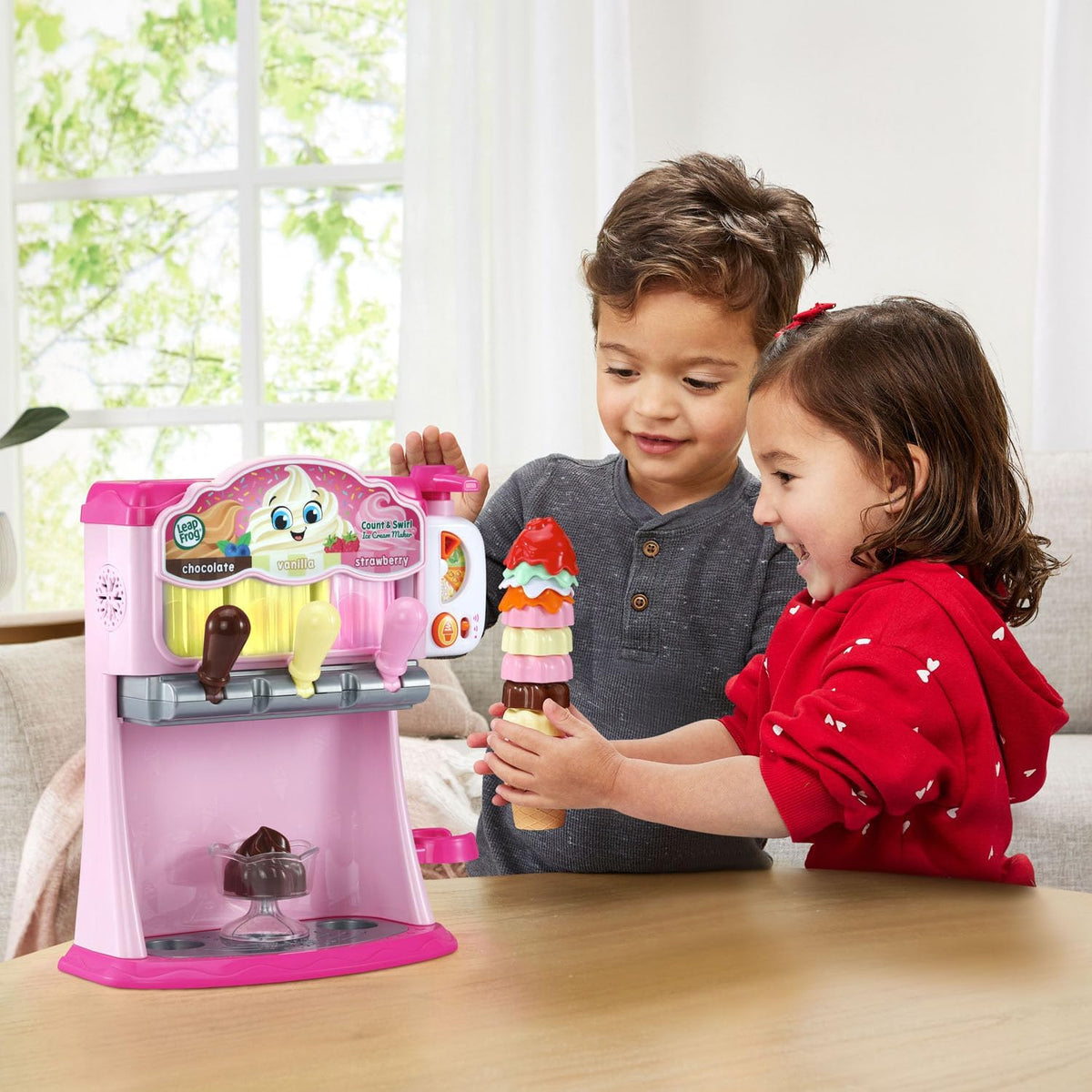LeapFrog Count and Swirl - Juego para hacer helados para niños, color rosa