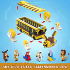 HOGOKIDS Juego de construcción de autobús escolar para