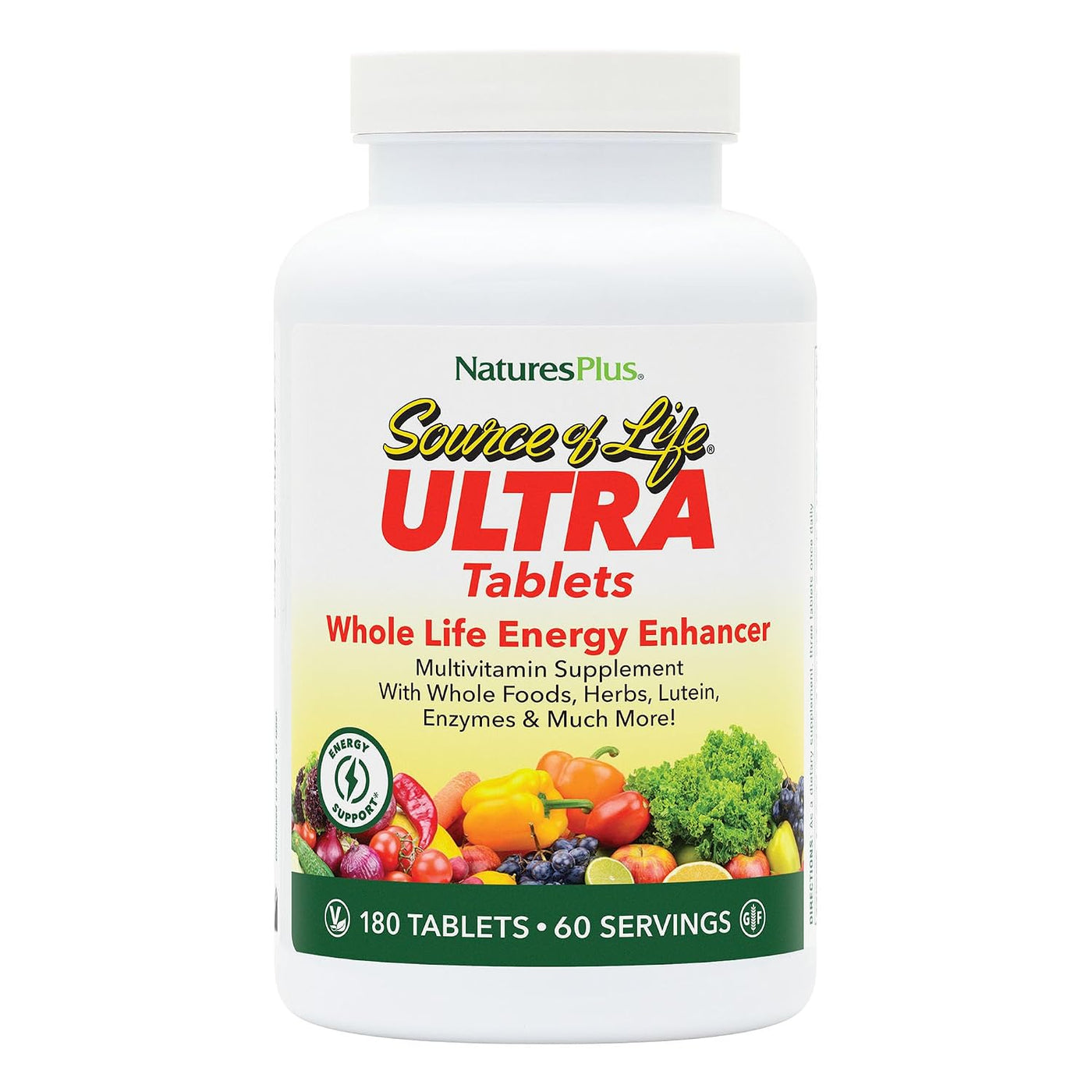 NaturesPlus Ultra Source of Life Multivitamínico - 180 tabletas - A...