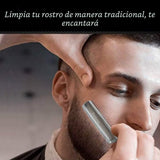 Zertone Kit de maquinillas de afeitar rectas para hombres con punzó...