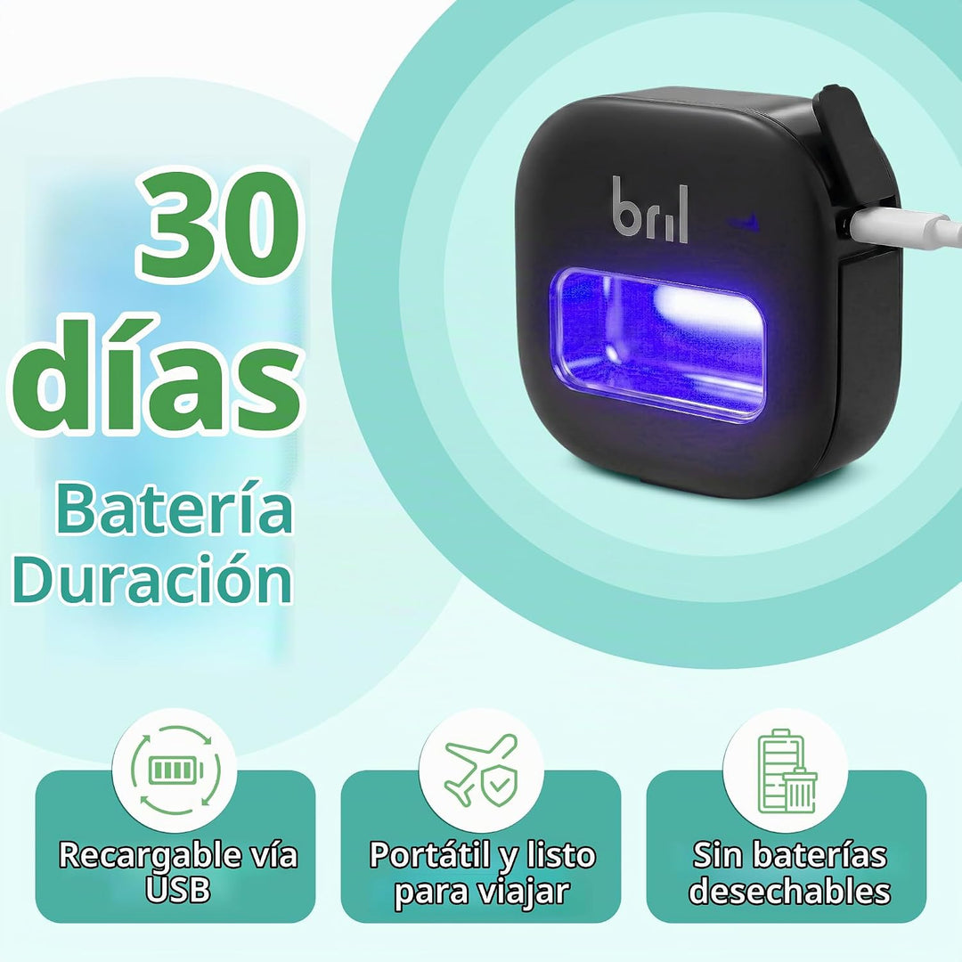 Bril Desinfectante para cepillos de dientes UVC, limpiador portátil...
