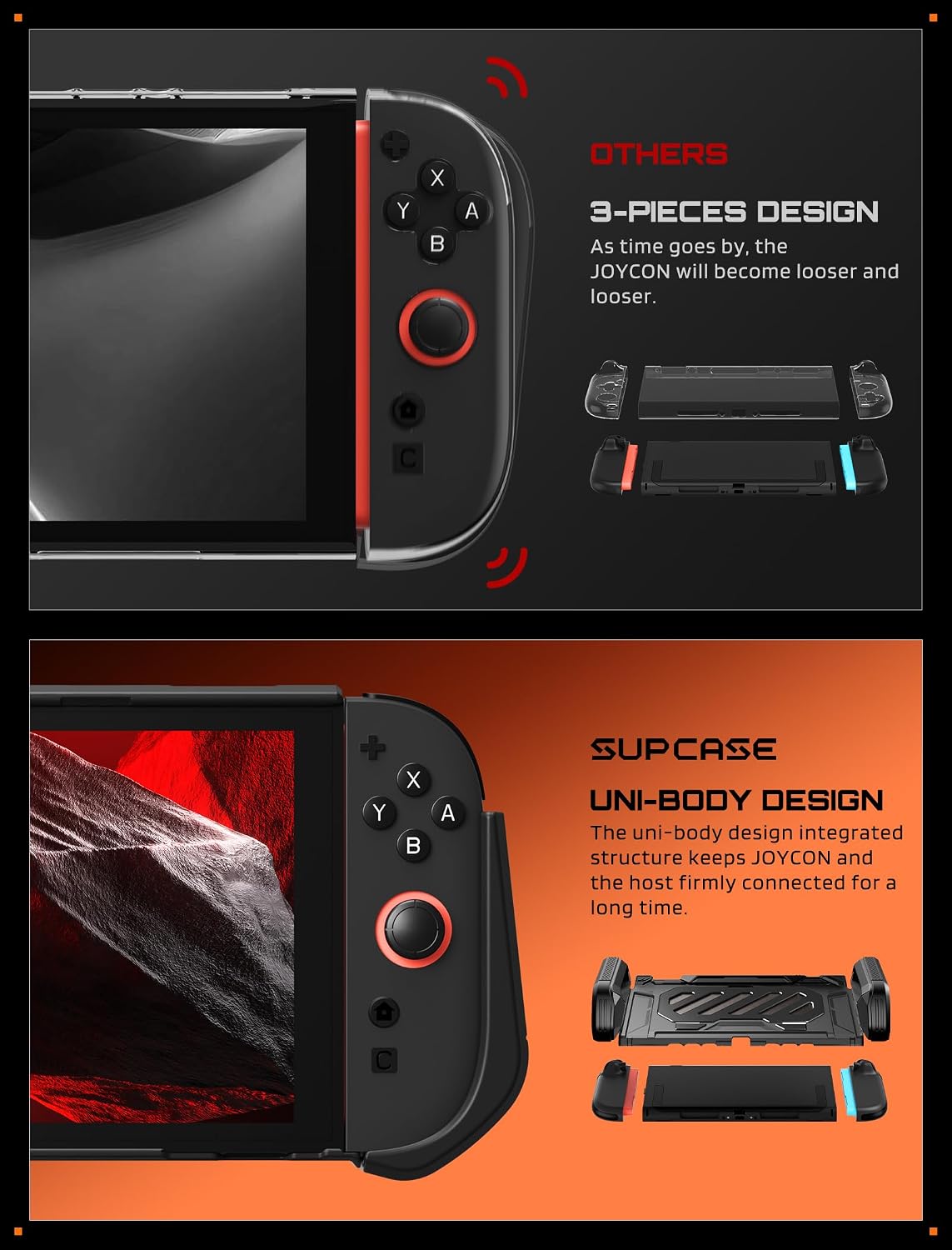 SUPCASE para Nintendo Switch 2 Protective Case, compatible con base con soporte de aluminio