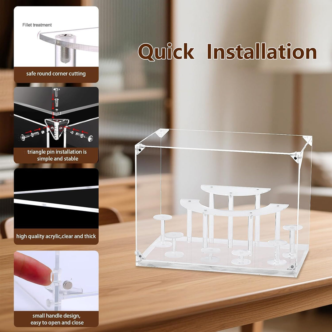 Vitrina acrílica para coleccionables, cajas transparentes de 5 nive...