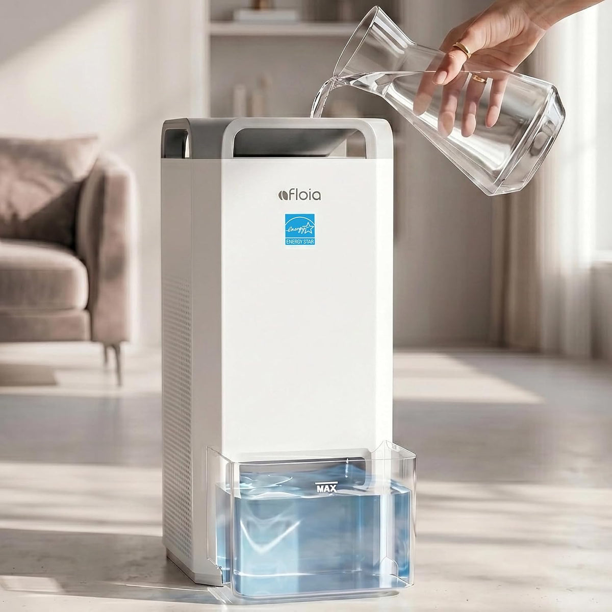 Afloia 33.8 fl oz/h Humidificador libre de niebla y purificador de aire en