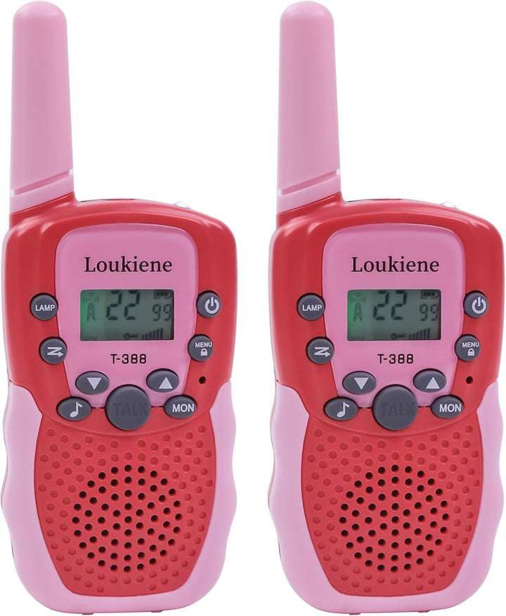LOUKIENE Walkie Talkies para niños de 22 canales de radio de 2 vías...