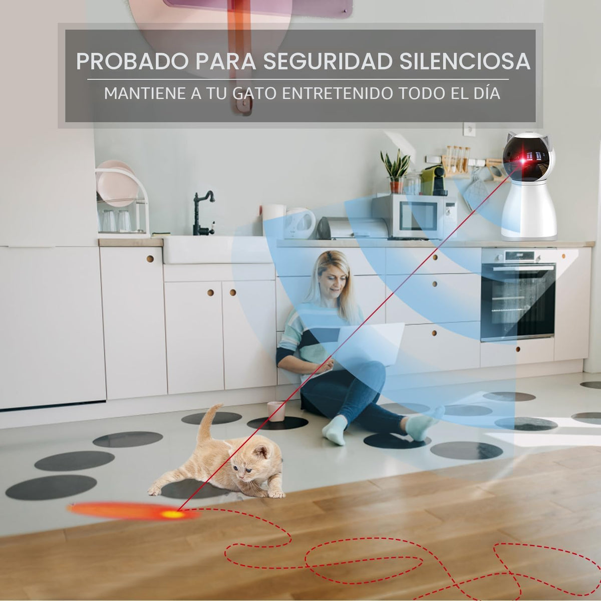 YVE LIFE Juguetes Interactivos Láser para Gatos de Interior, Juguetes Automáticos para Gatitos
