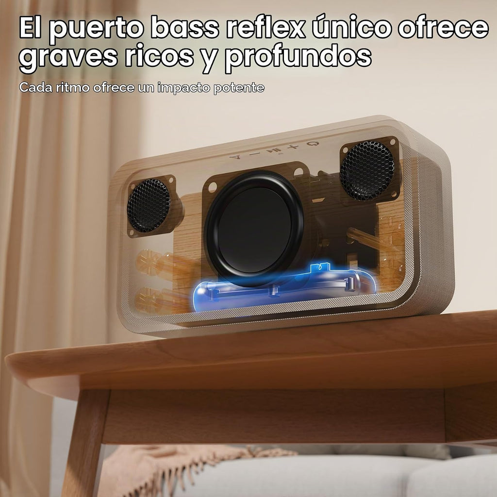Altavoz Bluetooth, 40W, Inalámbrico Portable, BT 5.3, AUX, Tarjeta TF