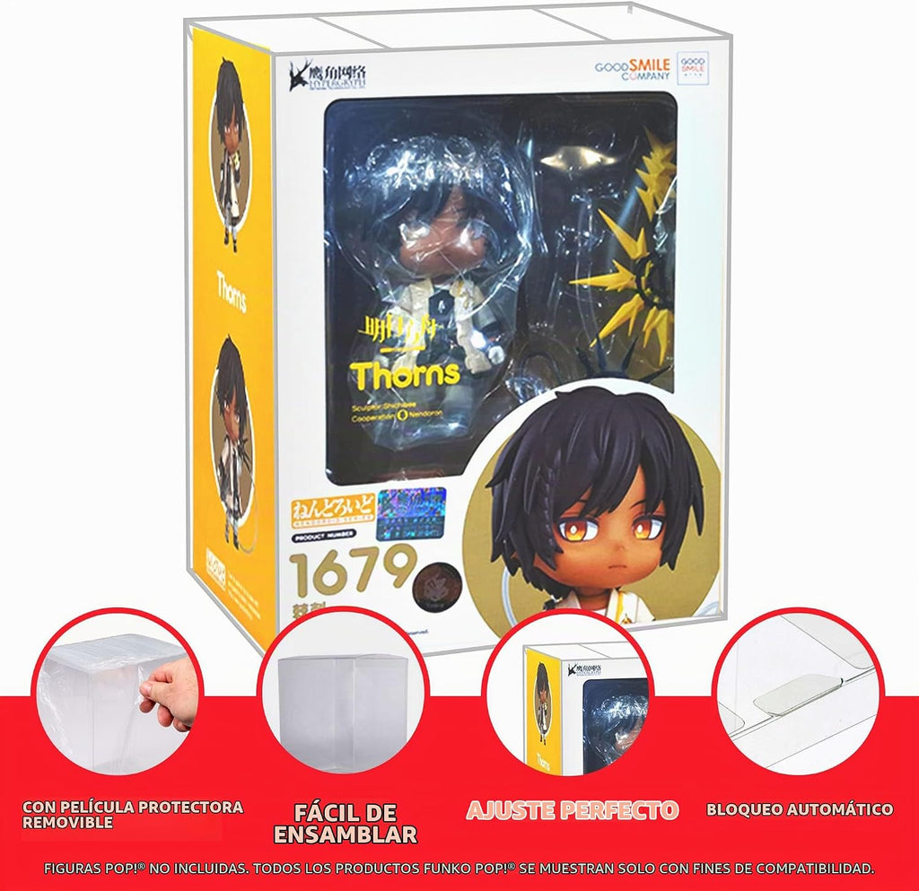 EVORETRO Funda protectora para figuras de acción de Nendoroid – Protector de caja de plástico transparente para buena sonrisa, Hololive, Jujutsu Kaisen, figuras de Kirby – Vitrina coleccionable a prueba de polvo para coleccionistas