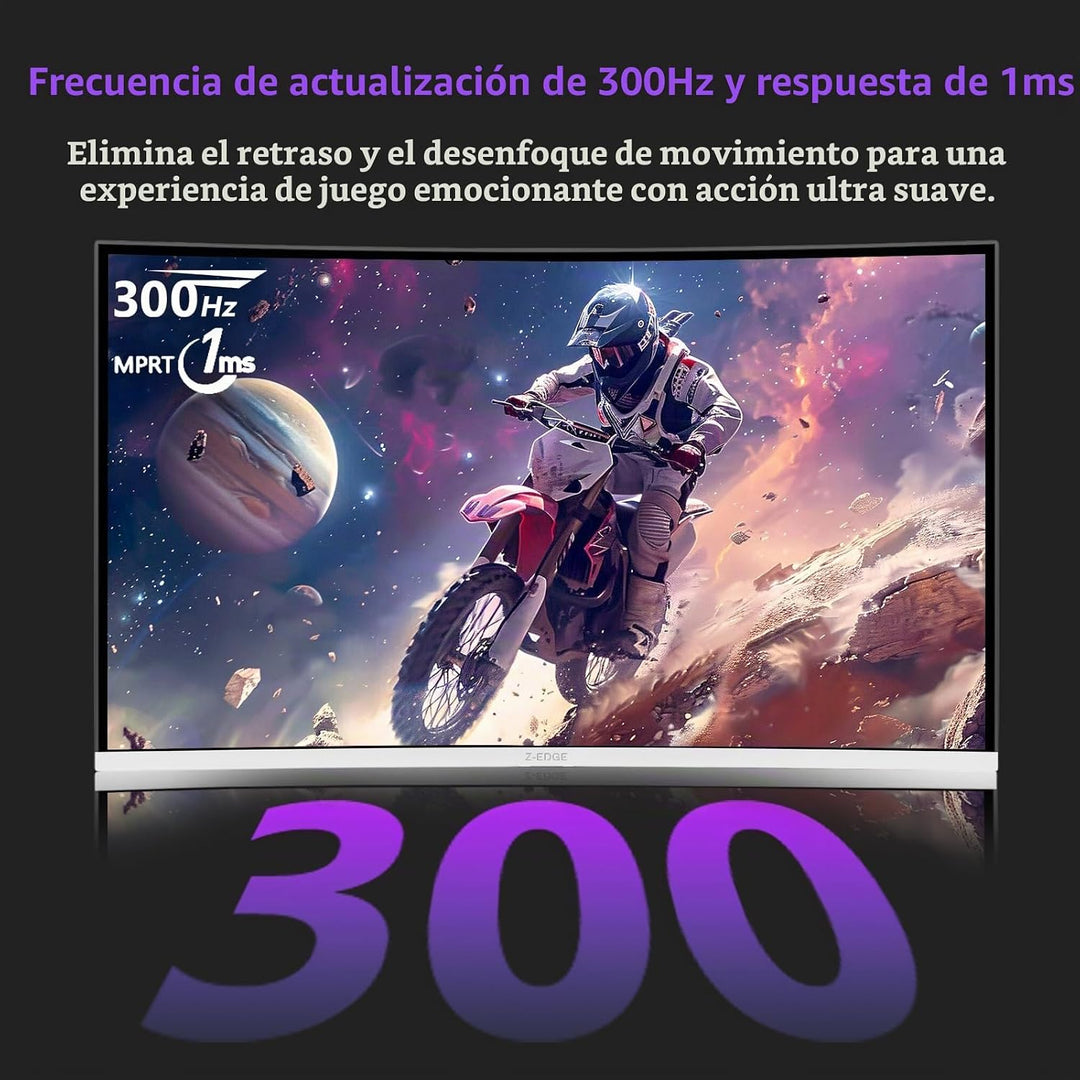 Z Z-EDGE Monitor de juegos curvo de 27 pulgadas, monitor de computa...